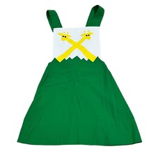 Florence Eiseman Girls&#39; Green Dress With Crossed Giraffes &amp; Buttons Size 6X - £39.46 GBP