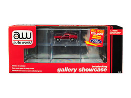 6 Car Interlocking Acrylic Display Show Case w 1967 Ford Mustang GT Red 1/64 Sca - £29.48 GBP