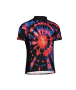 NWT Primal Tie Dye Deep Blue Men&#39;s Sport Cut Cycling Jersey XL - $56.95