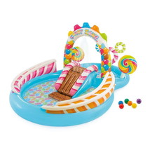 Intex Kids Inflatable Candy Zone Swim Play Center Kids Splash Pool w/ Wa... - $125.55