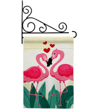 True Love Flamingo Garden Flag Set Valentine 13 X18.5 Double-Sided House Banner - £22.35 GBP