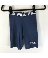 Fila Womens Bike Shorts Pull On Elastic Waist Logo Stretch Navy Blue Siz... - £7.61 GBP