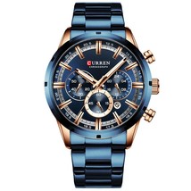 And luxury fashion mens watches stainless steel chronograph quartz watch men sport male thumb200