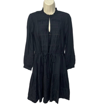 Lucky Brand Womens Mini Dress Black Boho Peasant Size XS Long Sleeve Cro... - £31.43 GBP