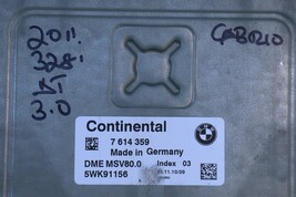 2011 BMW 328i 528i N52 3.0 AT DME ECU CAS3 Key Immobilizer Ignition Set 7614359 image 8