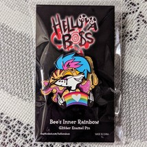 Helluva Boss Bee&#39;s Inner Rainbow Glitter Enamel Pin on Pin Official Beelzebub - £51.10 GBP