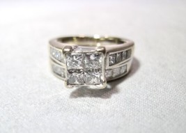 14K White Gold Ladies Diamond Wedding Engagement Ring Set 2.44 TCW K673  - £1,990.58 GBP