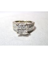 14K White Gold Ladies Diamond Wedding Engagement Ring Set 2.44 TCW K673  - £1,972.57 GBP