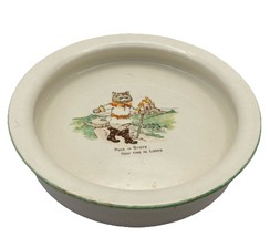 Vintage Stoneware Children&#39;s Bowl Puss in Boots England 6.5&quot; - $16.14