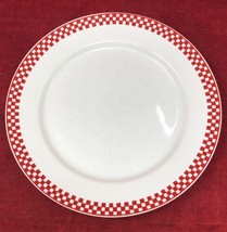 TRATTORIA Checkered Red Diner Dinner Plate Porcelain International China... - $18.76
