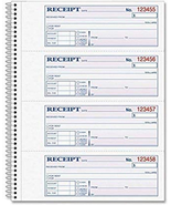 Money and Rent Receipt Book, 2-Part Carbonless, 7-5/8&quot; X 11&quot;, Spiral Bou... - £16.26 GBP