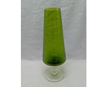Vintage MCM Green Glass Long Stem Glass Cup 8&quot; - £25.31 GBP