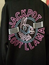 Fortnite NWT Men XXL Black Neon pink purple Jackpot Loot Llama pullover ... - £27.68 GBP