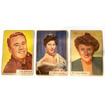 Vintage Movie Star Trading Cards Van Johnson Marjorie Main Ava Gardner Set of 3 - £19.63 GBP