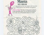 Baskin Robbins Flavors of the Month Macadamia Mania Sheet 1982 - £14.33 GBP