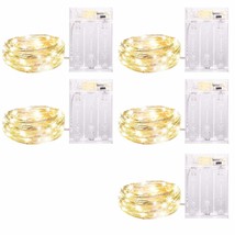 5 Pack Fairy Lights Battery Operated, 7 Feet 20 Led String Lights With Timer, Wa - £15.97 GBP