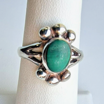 NATIVE AMERICA 925 STERLING SILVER TURQUOISE RING SIZE 5.75 - $595.59 MXN