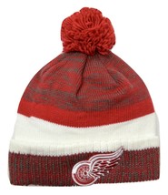 Detroit Red Wings Reebok KR68Z NHL Knit Beanie Pom Pom Winter Hat - £16.40 GBP