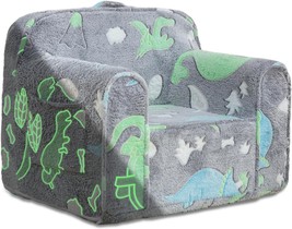 Comfy Toddler Chair Kids Chair,Toddler Foam Chair,Kids Armchair, Glow Dino - $77.97