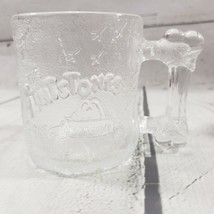 The Flintstones Mug Glass Cup McDonald&#39;s 1993 Vintage Coffee Tea Used Condition - £23.79 GBP