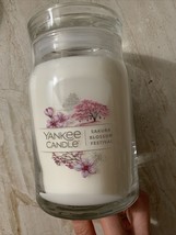 Yankee Candle Large Jar Candle 60-90 hrs 20 oz floral SAKURA BLOSSOM FES... - $34.63
