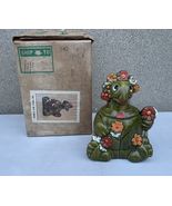 California Originals 842 USA Green Turtle w/Flowers Cookie Jar In Origin... - $111.37