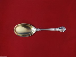 Chantilly by Birks Sterling Silver Berry Spoon Gold Washed Teardrop Shape 9&quot; - £201.62 GBP