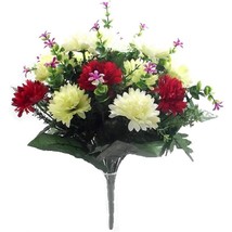 Bagari Artificial Flowers, Large Mixed Bush Grave Flowers, 16 Inch Fake Flowers  - £32.16 GBP