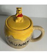 Winnie The Pooh Hunny Pot Disney Ceramic Mug 20 Oz. 6 1/2 Inch W/ Lid Co... - $27.81 CAD