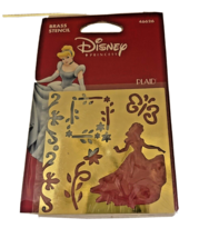 Stencil 2003 Disney Princess Embossing Brass All Night Media NIP 3&quot; x 3&quot; #46626 - £5.32 GBP
