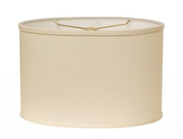 12&quot; Ivory Throwback Oval No Slub Lampshade - $151.42