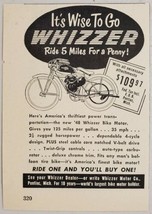 1948 Print Ad Whizzer Bike Motors for Bicycles Made in Pontiac,Michigan - $8.98