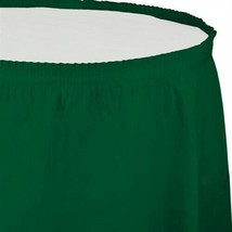 Hunter Green Plastic Table Skirting 29&quot; x 13&#39; Tableware Party Decorations - £11.82 GBP