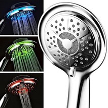 Air Jet Led Turbo Pressure-Boost Nozzle Technology 4-Inch Led Handheld Shower - £35.57 GBP