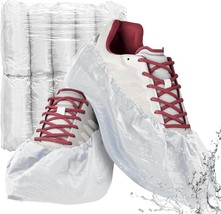 Waterproof Shoe Covers, Disposable, 15x7 Inch, 100 Pack, Non-Slip CPE Booties - £13.65 GBP