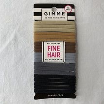 GIMME 20 Bands Fine Hair Ties | No Break Microfiber Fine Hair Elastics Neutrals - £11.24 GBP