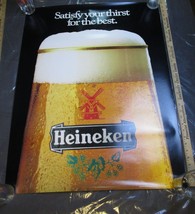 HEINEKEN Beer Advertising Poster Approx. 26” X 34” Vintage - £31.15 GBP