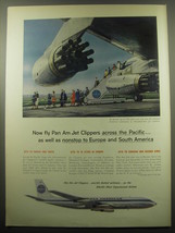 1959 Pan Am Airlines Ad - Now fly Pan Am jet clippers across the Pacific - £11.28 GBP