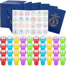 Passport Stampers Set For Kids 80 Pack Travel Passport Stampers And 40 P... - £47.11 GBP