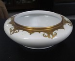 Epiag Royal Art Deco White with Gold Trim Bowl Signed Made in Czechoslov... - $26.72