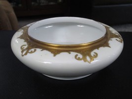 Epiag Royal Art Deco White with Gold Trim Bowl Signed Made in Czechoslov... - £20.99 GBP