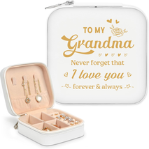 Grandma Gifts, Gifts for Grandma from Grandkids - Beautiful Travel Jewelry Box G - £16.63 GBP