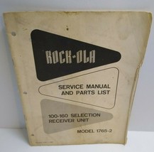 Rock Ola Model 1765-2 Jukebox Service And Parts List Manual Receiver Unit 1968 - £20.59 GBP