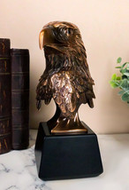 8.25&quot;H Majestic Royal Bald Eagle Stoic Head Bust Taxidermy Figurine With Base - £40.66 GBP