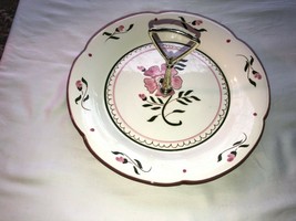 Vintage Stangl Colonial Rose Handled Serving Plate  Mint - £12.78 GBP