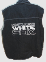 Chicago White Sox MLB AL 1993 Pro One Pro Badge Vintage Black Denim Vest M - $45.75