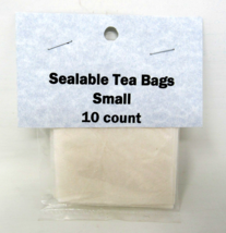 10 Small Sealable Tea Bags Paper 2 x 3 in Iron to close Herb Spices US S... - $9.89