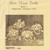 Ball Doll Sewing Pattern Dotty by Farm House Crafts Approx 18&quot; &quot;ball&quot; Un... - $9.49