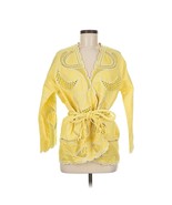 Maje Embroidered kimono jacket with crochet details removable belt size ... - $7,321.07 MXN