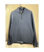 Con.Struct Quarter Zip Pullover Jacket Blue Chevron Mens Size Medium - $891.95 MXN